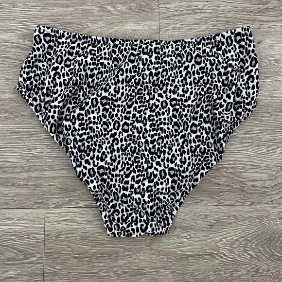 NWT Social Angel Bikini Set Halter Wrap Top High Rise Bottom Black White - Small - Picture 11 of 16